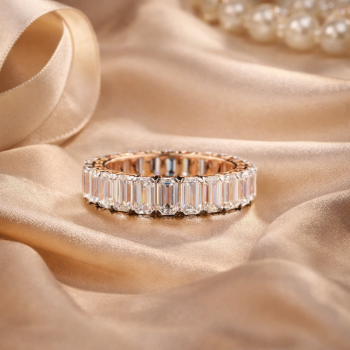 Lab-Grown Diamond Emerald Cut Full Eternity Band