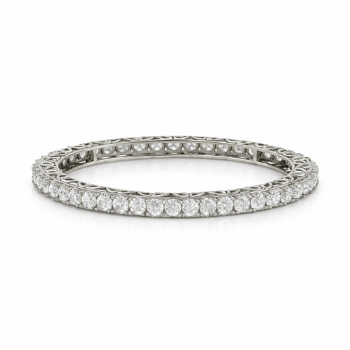 Lab-Grown Diamond Round Brilliant Eternity Bangle