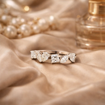 Lab-Grown Diamond Mixed Shape Five Stone Band