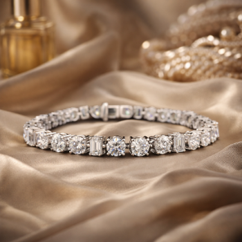 Lab-Grown Diamond Mixed Cut Tennis Bracelet