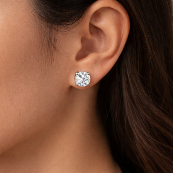 Lab-Grown Diamond Classic Round Solitaire Stud Earrings