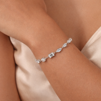 Lab-Grown Diamond Multi-Shape Designer Bracelet