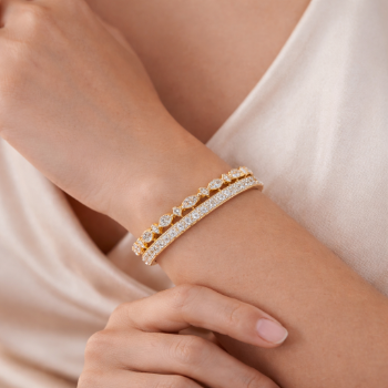 Lab-Grown Diamond Marquise & Round Brilliant Multi-Row Bracelet
