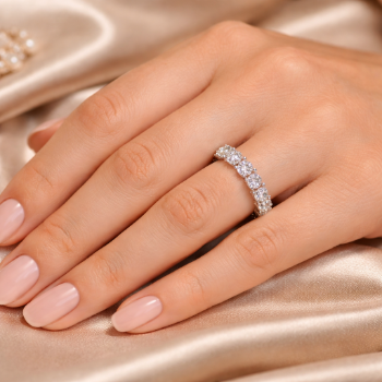 Lab-Grown Diamond Round Full Eternity Band