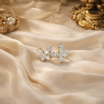 Lab-Grown Diamond Floral Marquise Cluster Designer Ring
