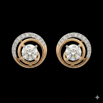 Lab-Grown Diamond Orbit Circle Stud Earrings