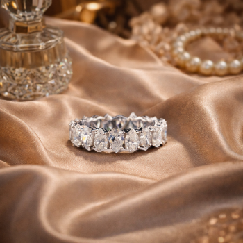 Lab-Grown Diamond Pear Shape Full Eternity Band