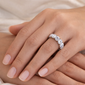 Lab-Grown Diamond Round Full Eternity Bands