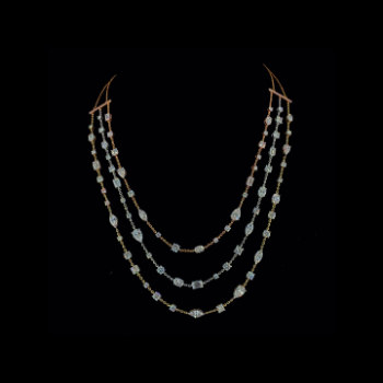 Lab-Grown Multi Shape Diamond Triple Layer Necklace