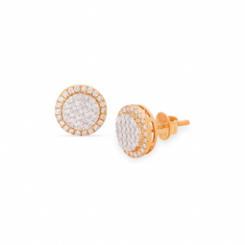 Round Diamon Stud in 14K yellow gold