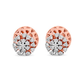 Daimond Earrings with 14K Rose Gold