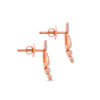 Stunning Diamond Earing in 14K Rose Gold