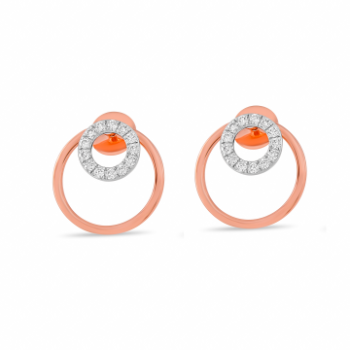 Delicate Diamond Earrings in 14K Rose  gold