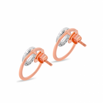 Delicate Diamond Earrings in 14K Rose  gold