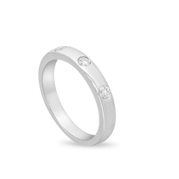 Minimalist Diamond ring in 14K White gold