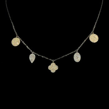 Lab-Grown Diamond Multi Charm Drop Necklace