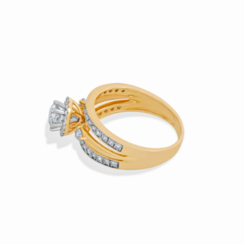 Shimmering Diamond Halo Ring