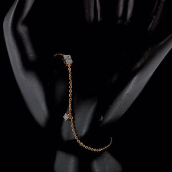 Lab-Grown Diamond Emerald Cut Drop Chain Bracelet