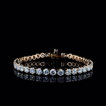Lab-Grown Diamond Round Brilliant Tennis Bracelet
