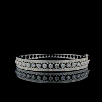 Lab-Grown Diamond Round Brilliant Bezel-Set Bracelet