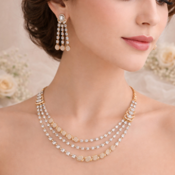 Bridal Lab-Grown Diamond Triple Layer Classic Drop Set