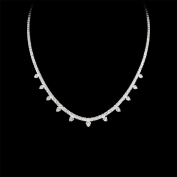 Lab-Grown Diamond Fringe Drop Tennis Necklace