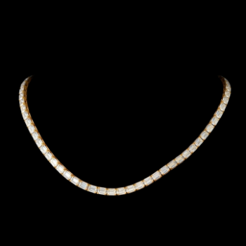Lab-Grown Diamond Emerald Cut Tennis Necklace