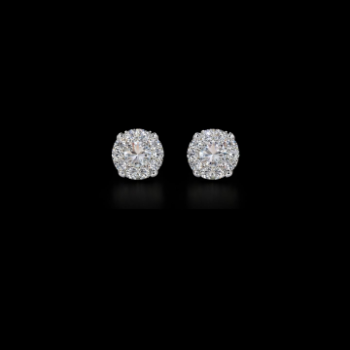 Lab-Grown Diamond Round Halo Stud Earrings