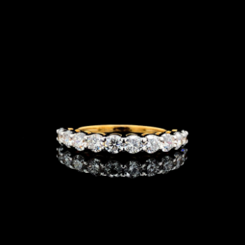 Lab-Grown Diamond Round Half Eternity Band