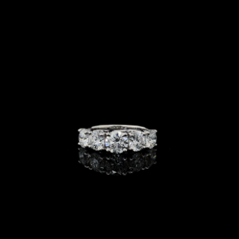 Lab-Grown Diamond Five Stone Round Band
